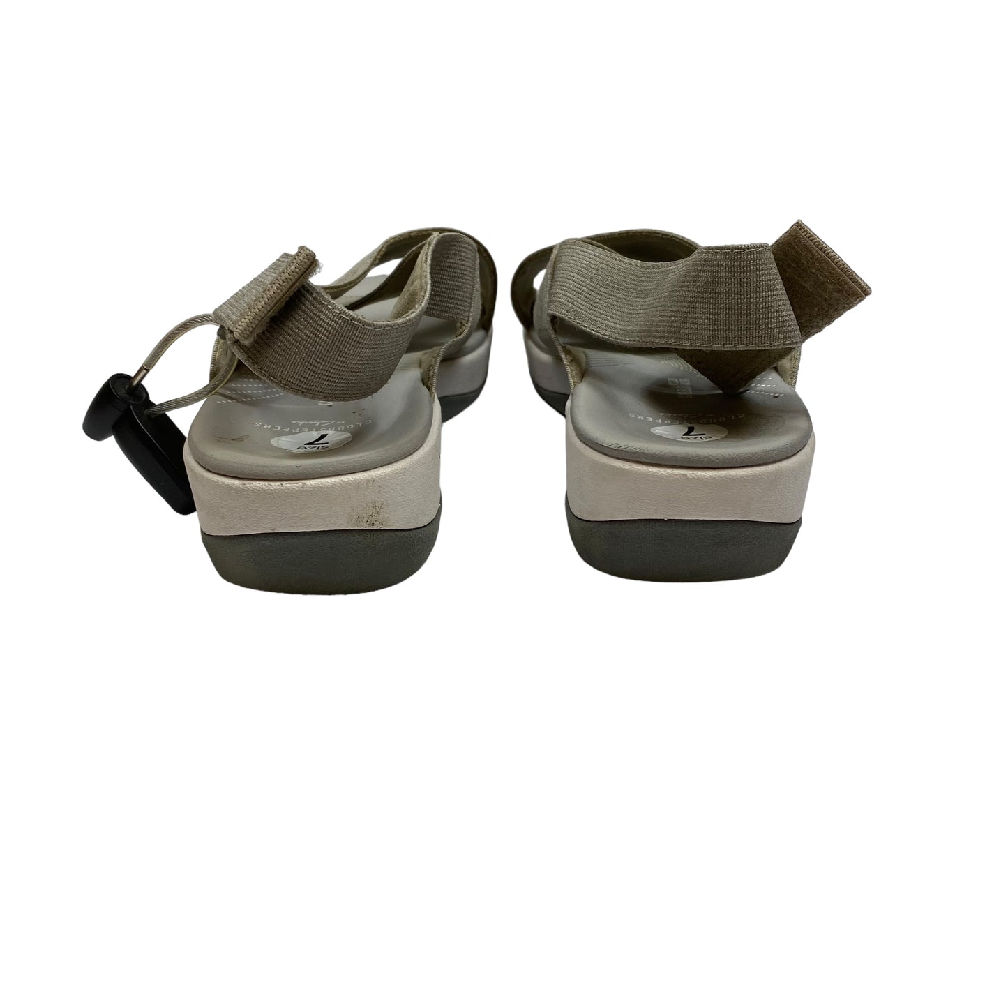 Grey Sandals Flats Clarks, Size 7