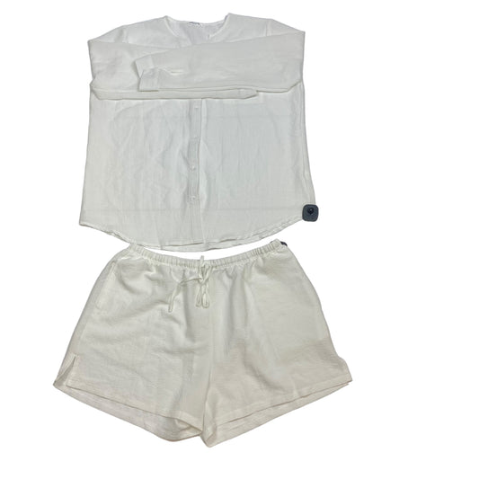 Shorts Set By Ekouaer In White, Size: Xl