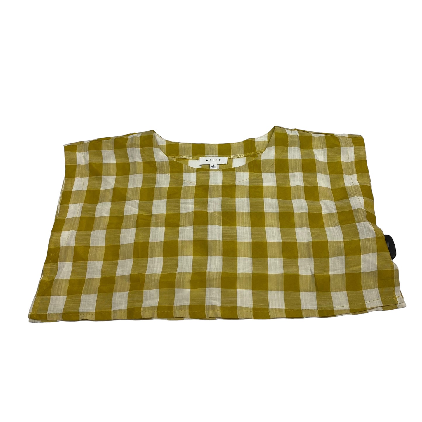 Top Short Sleeve By Mable In Green & White, Size: M