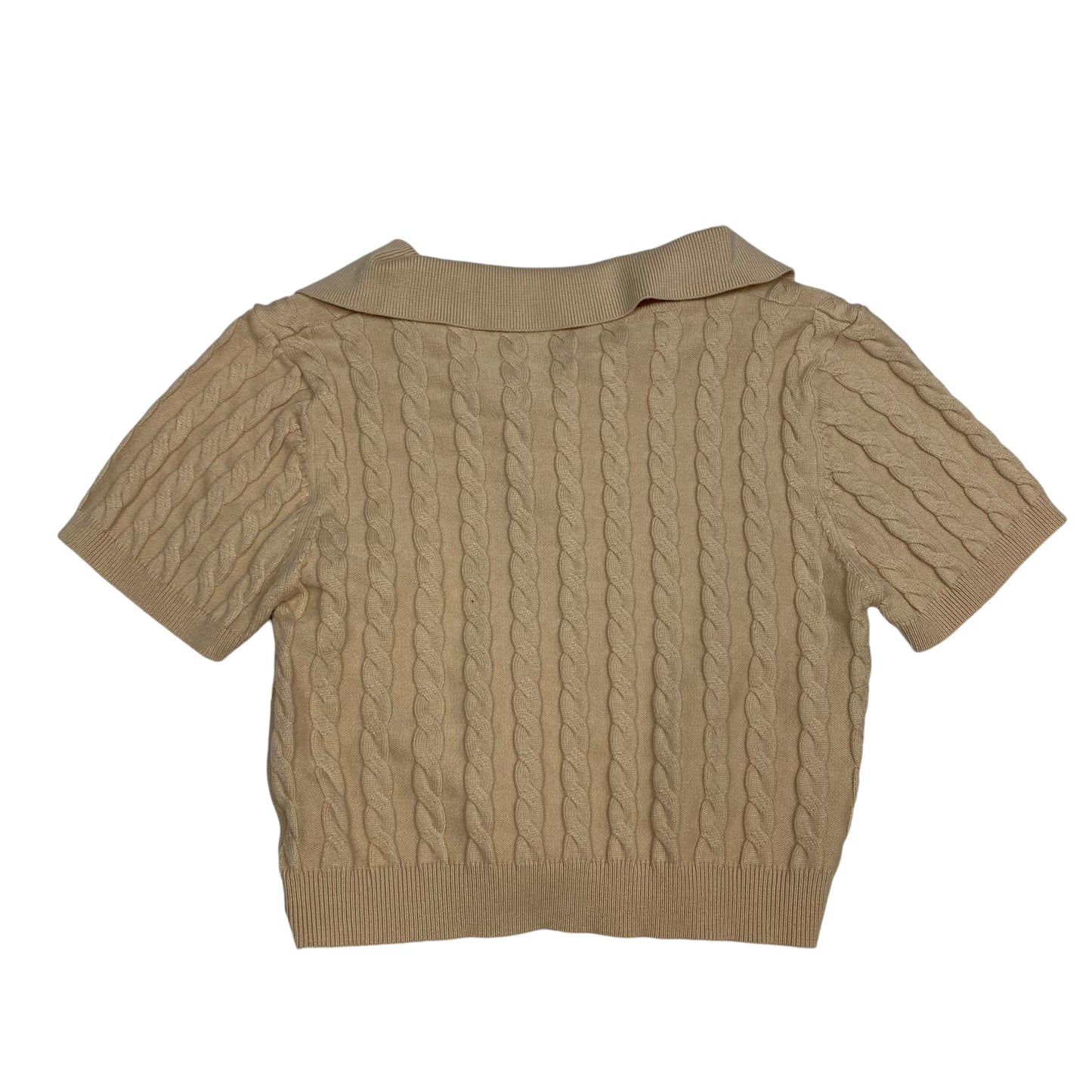 Sweater Short Sleeve By Clothes Mentor In Tan, Size: Xl