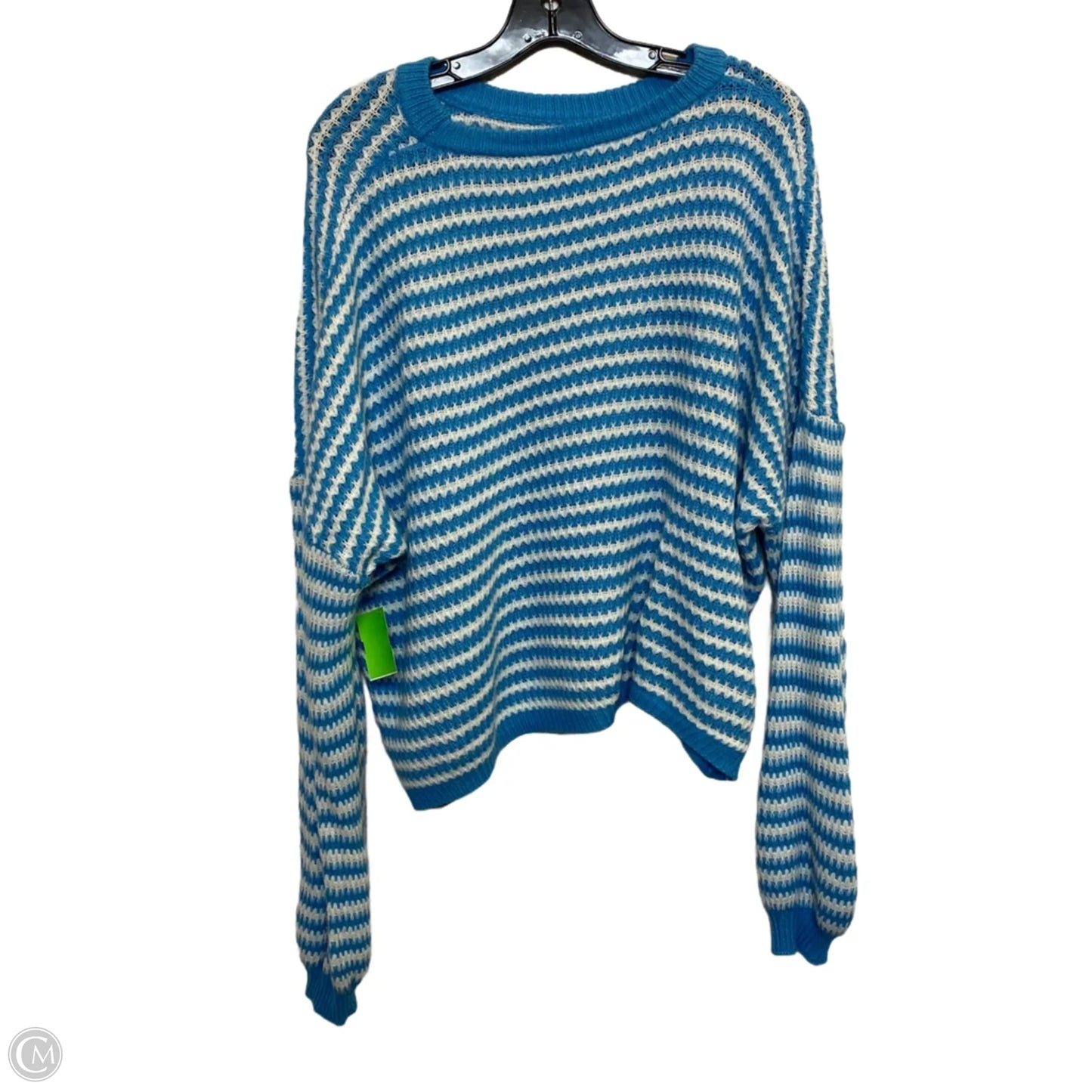 Sweater By Shein In Blue & White, Size: 2x