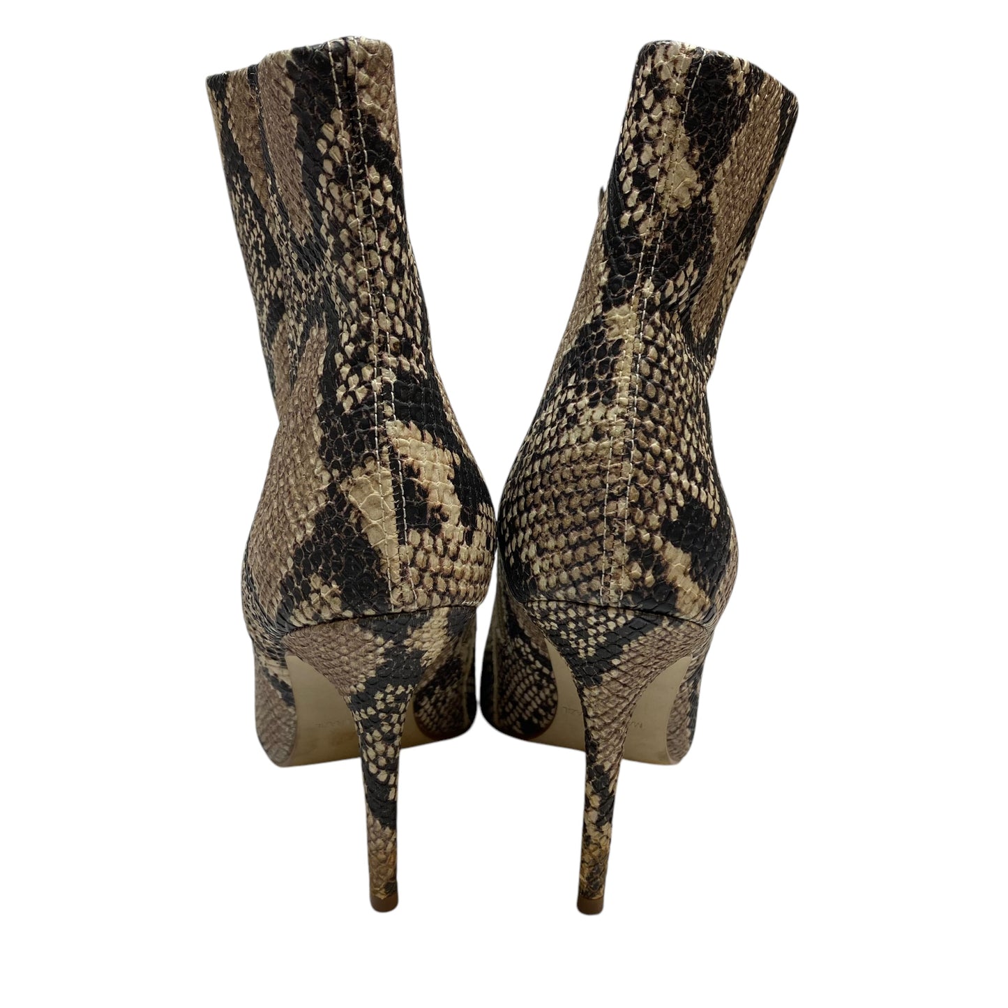 Boots Ankle Heels By Steve Madden In Snakeskin Print, Size: 5