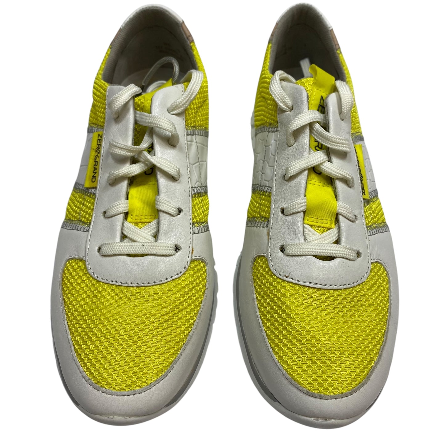 Shoes Designer By Cole-haan In White & Yellow, Size: 7