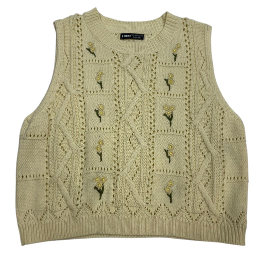 Vest Sweater By Shein In Cream, Size: L