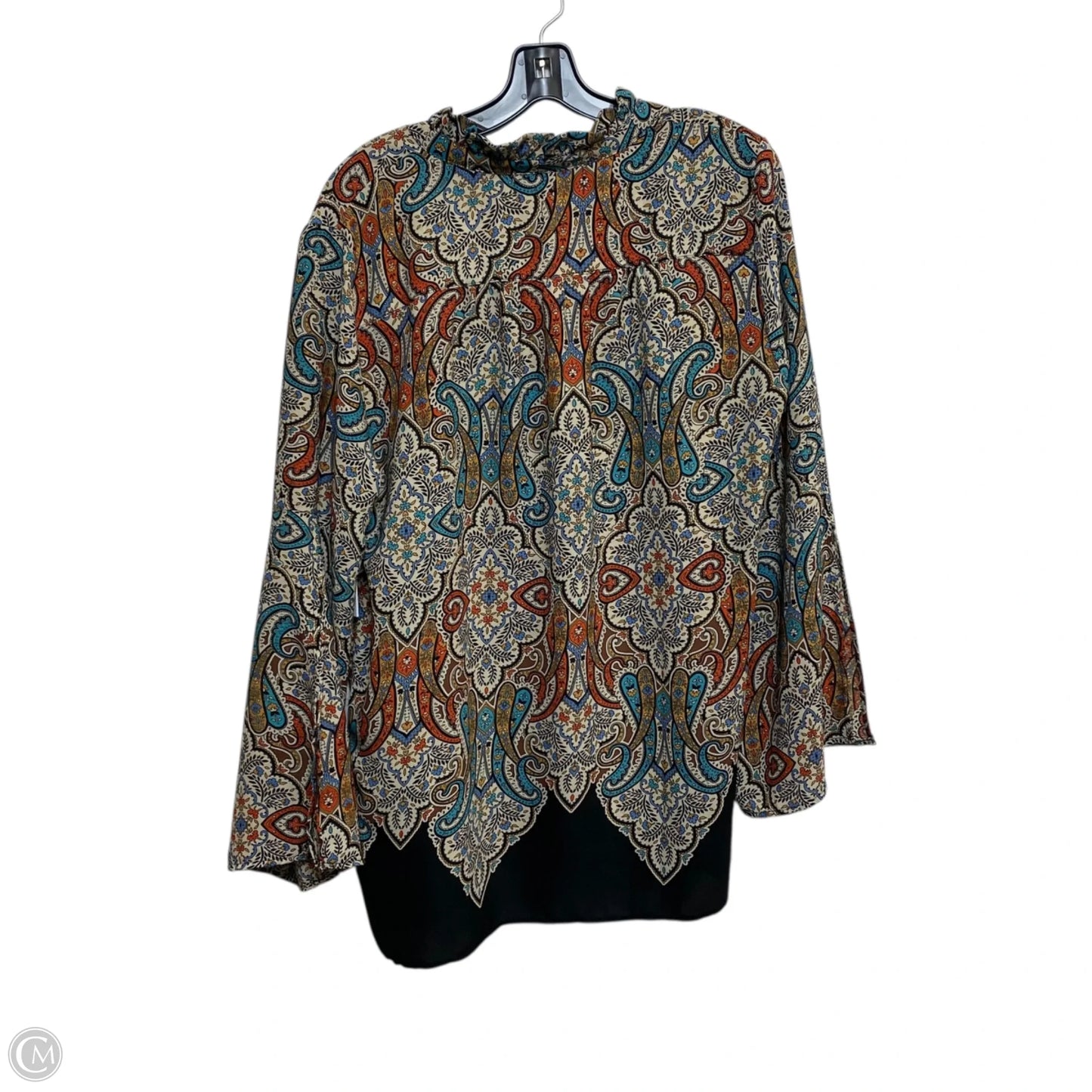 Top Long Sleeve By Fever In Multi-colored, Size: L