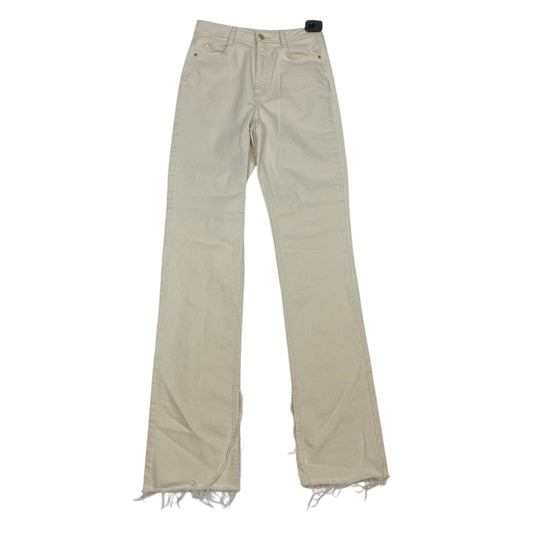 Jeans Straight By Zara In Cream Denim, Size: 2