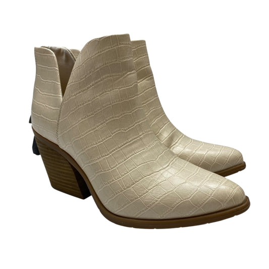 Boots Ankle Heels By Michael Shannon In Cream, Size: 8