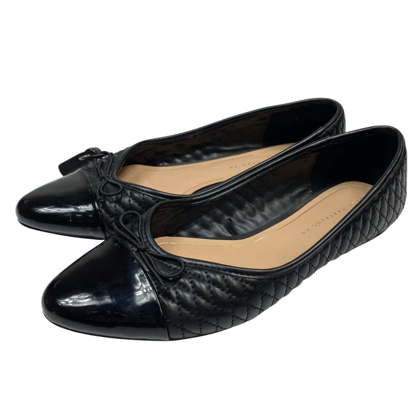 Shoes Flats By Zara In Black, Size: 9.5