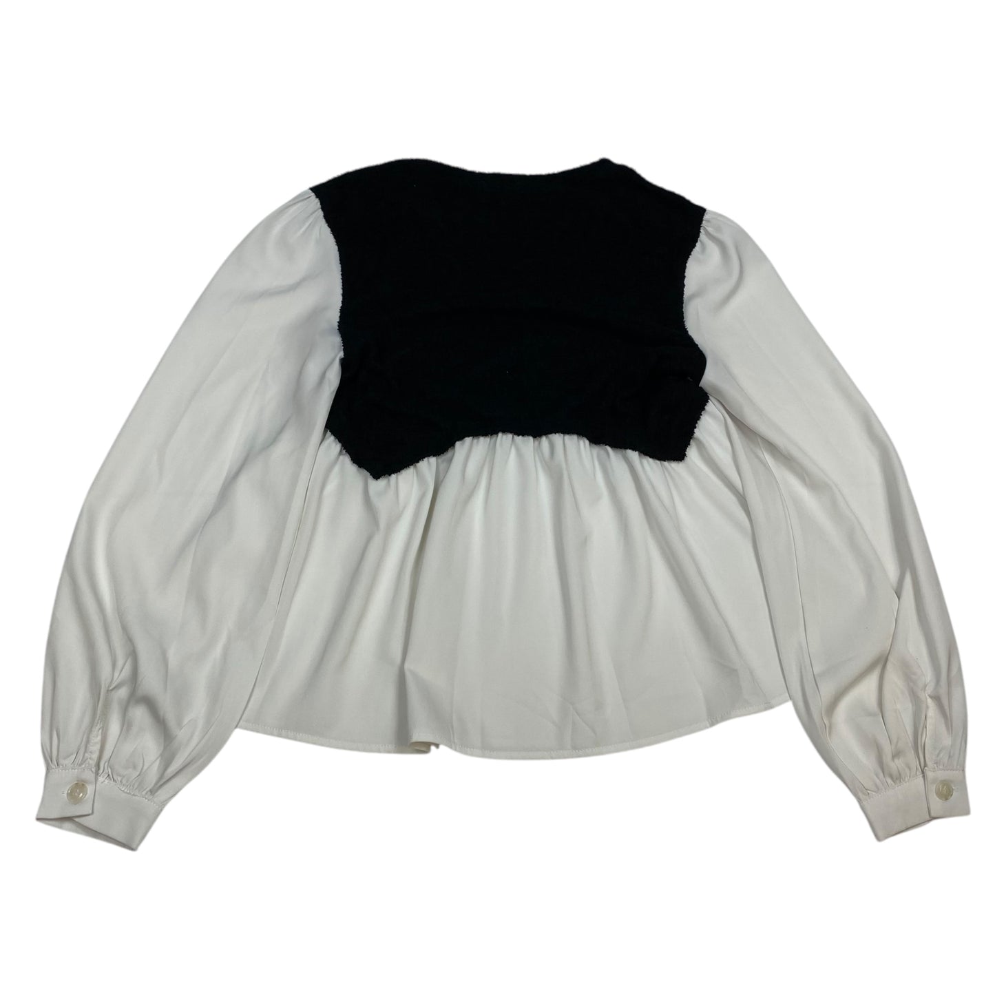 Top Long Sleeve By Love & Piece In Black & White, Size: M