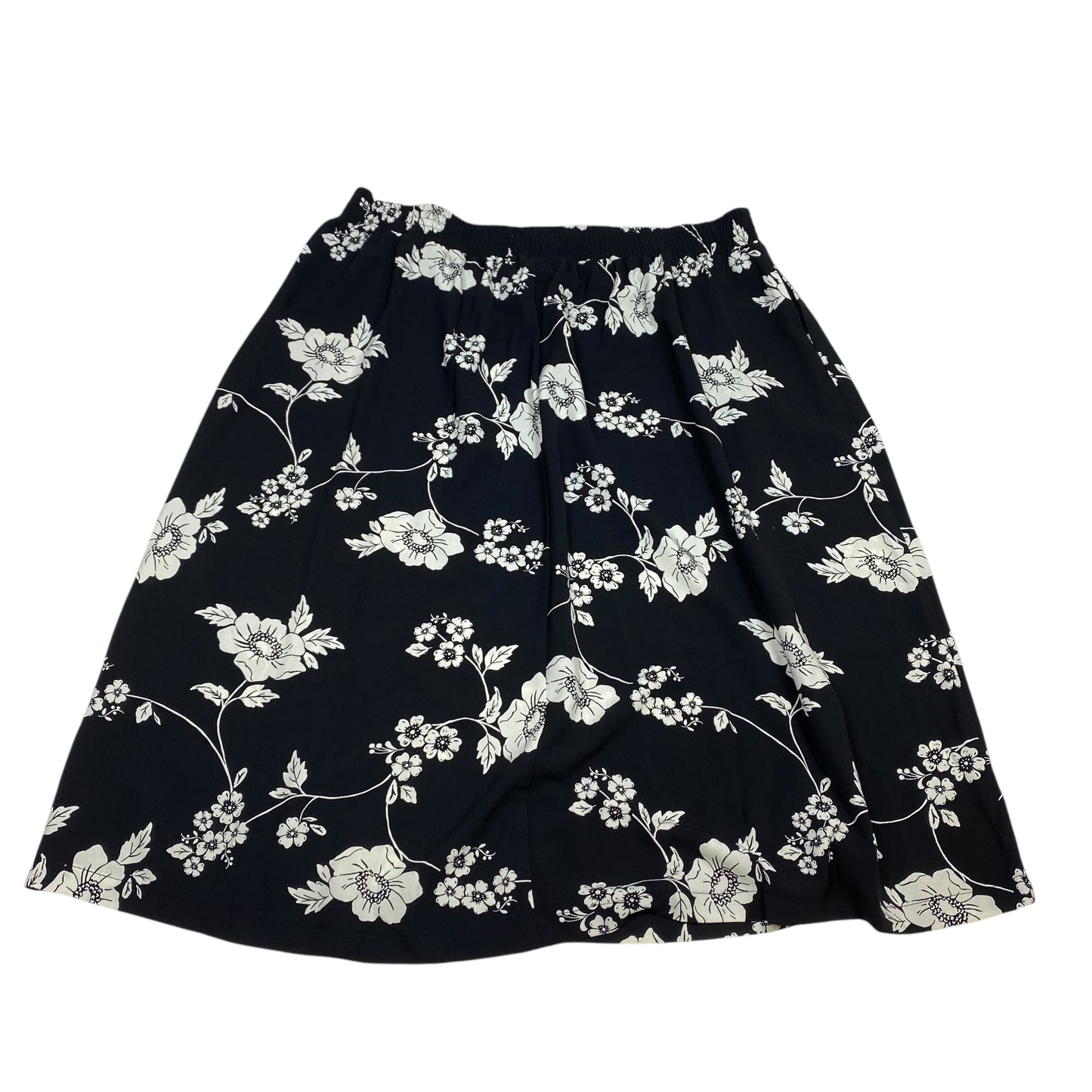 Skirt Midi By Croft And Barrow In Black, Size: Xl