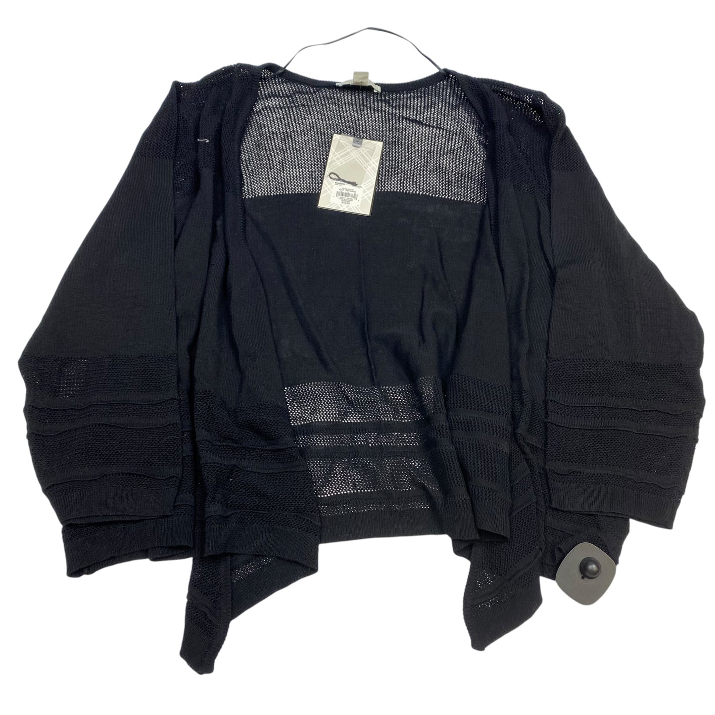 Cardigan By Dana Buchman In Black, Size: Xl