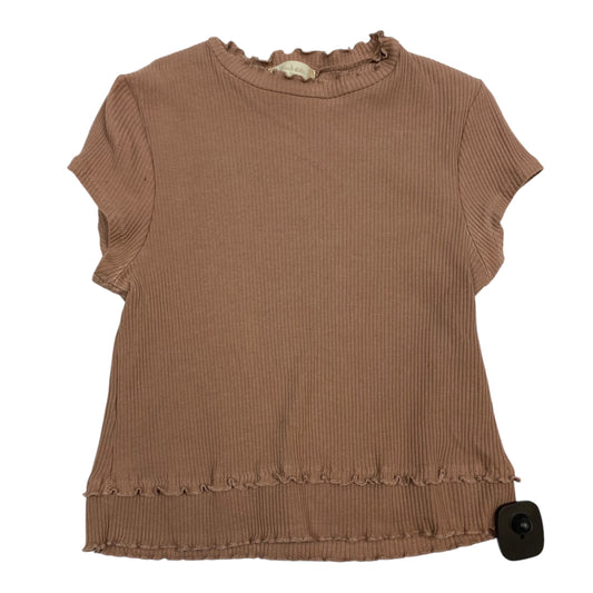 Top Short Sleeve By Altard State In Brown, Size: M