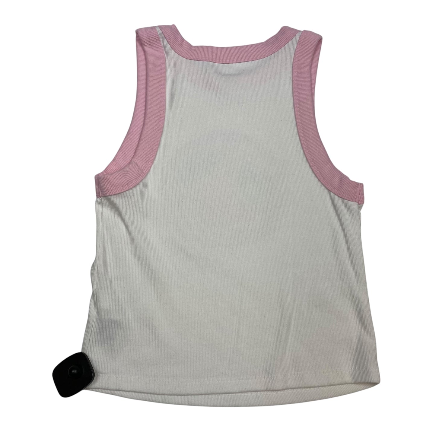 Top Sleeveless By Old Navy In Pink & White, Size: M