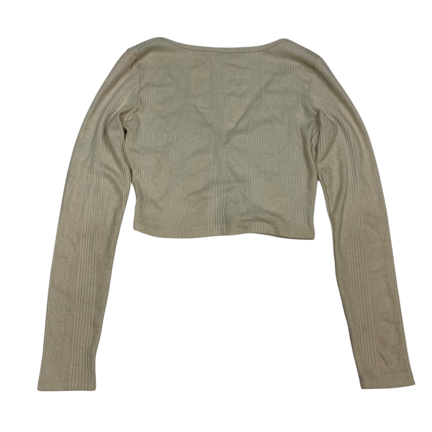 Top Long Sleeve By Zara In Cream, Size: S