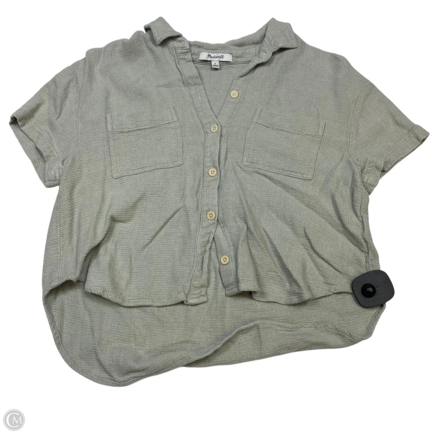 Top Short Sleeve By Madewell In Green, Size: S