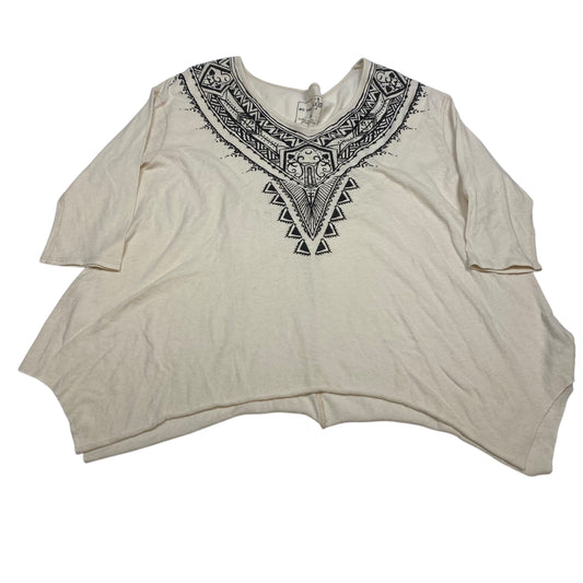 Top 3/4 Sleeve By We The Free In Cream, Size: S