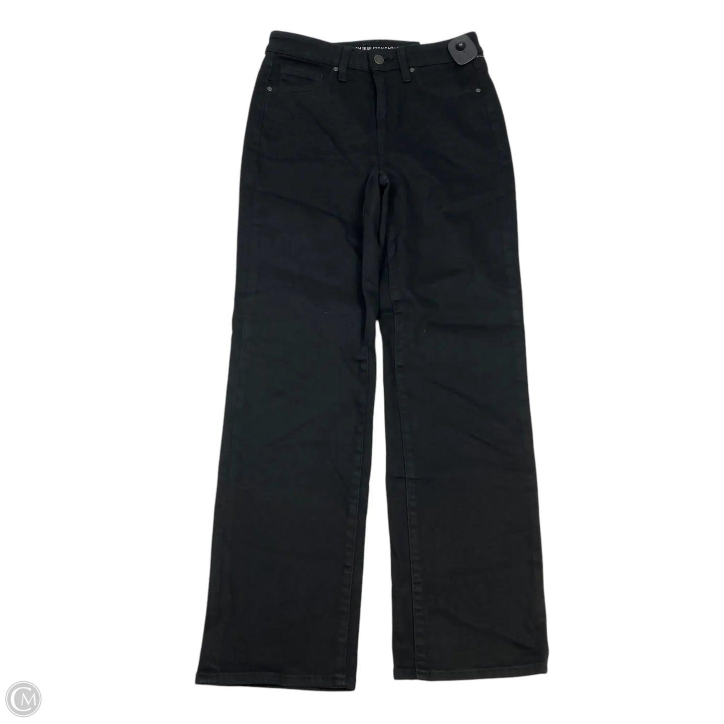 Jeans Straight By Chicos In Black Denim, Size: 2