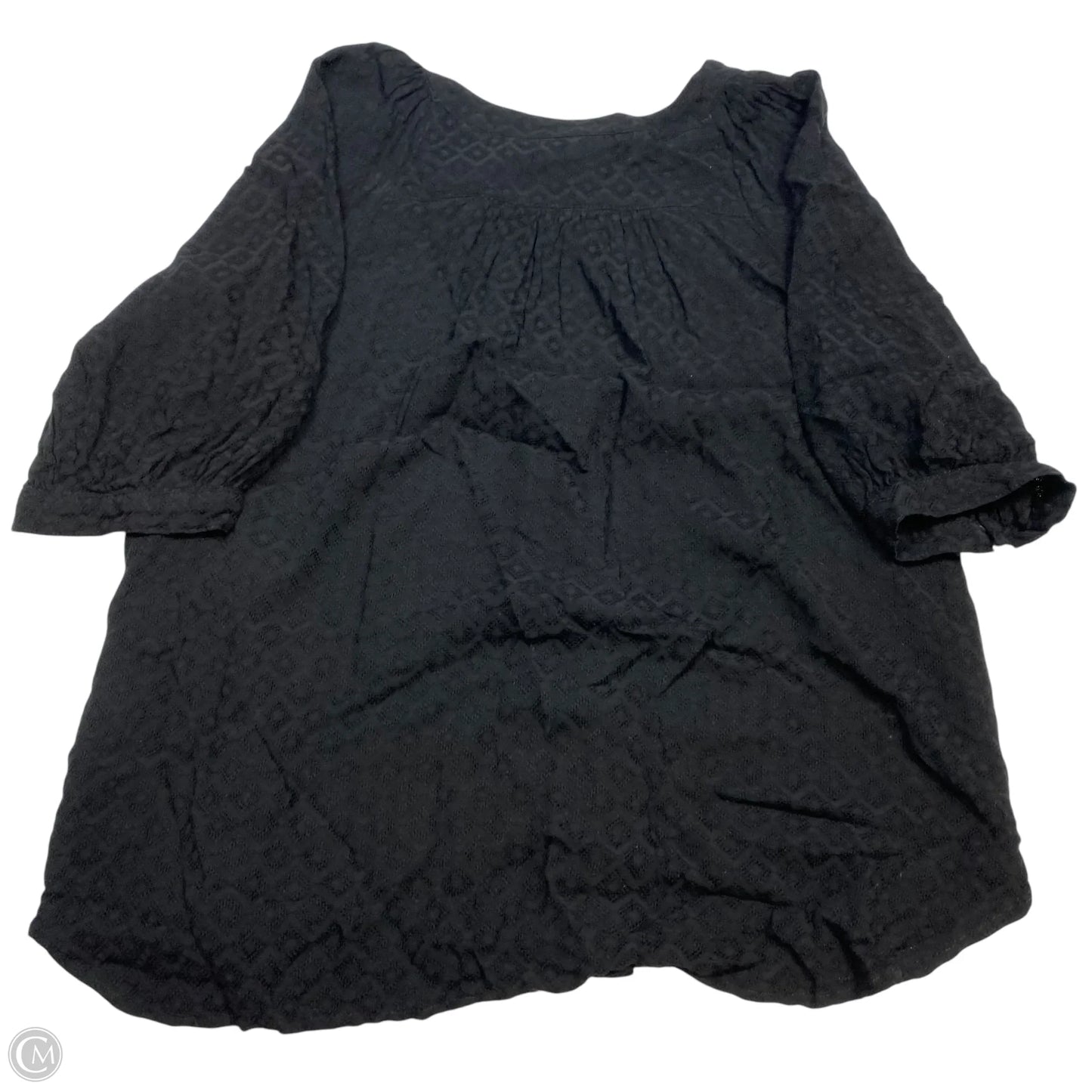 Top Short Sleeve By Anthropologie In Black, Size: S