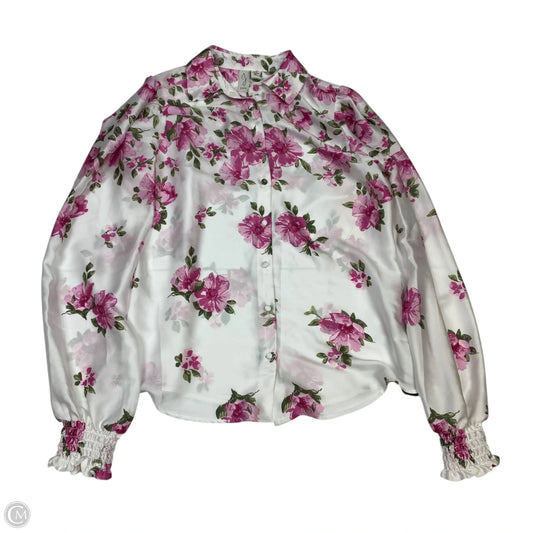 Top Long Sleeve By Joie In Pink & White, Size: Xs