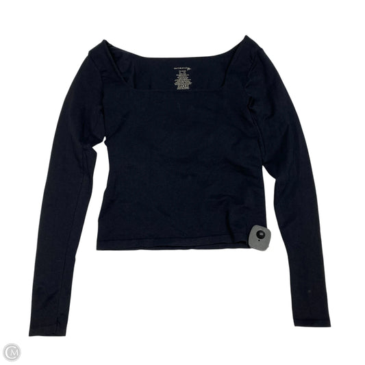 Athletic Top Long Sleeve Crewneck By Free People In Black, Size: M