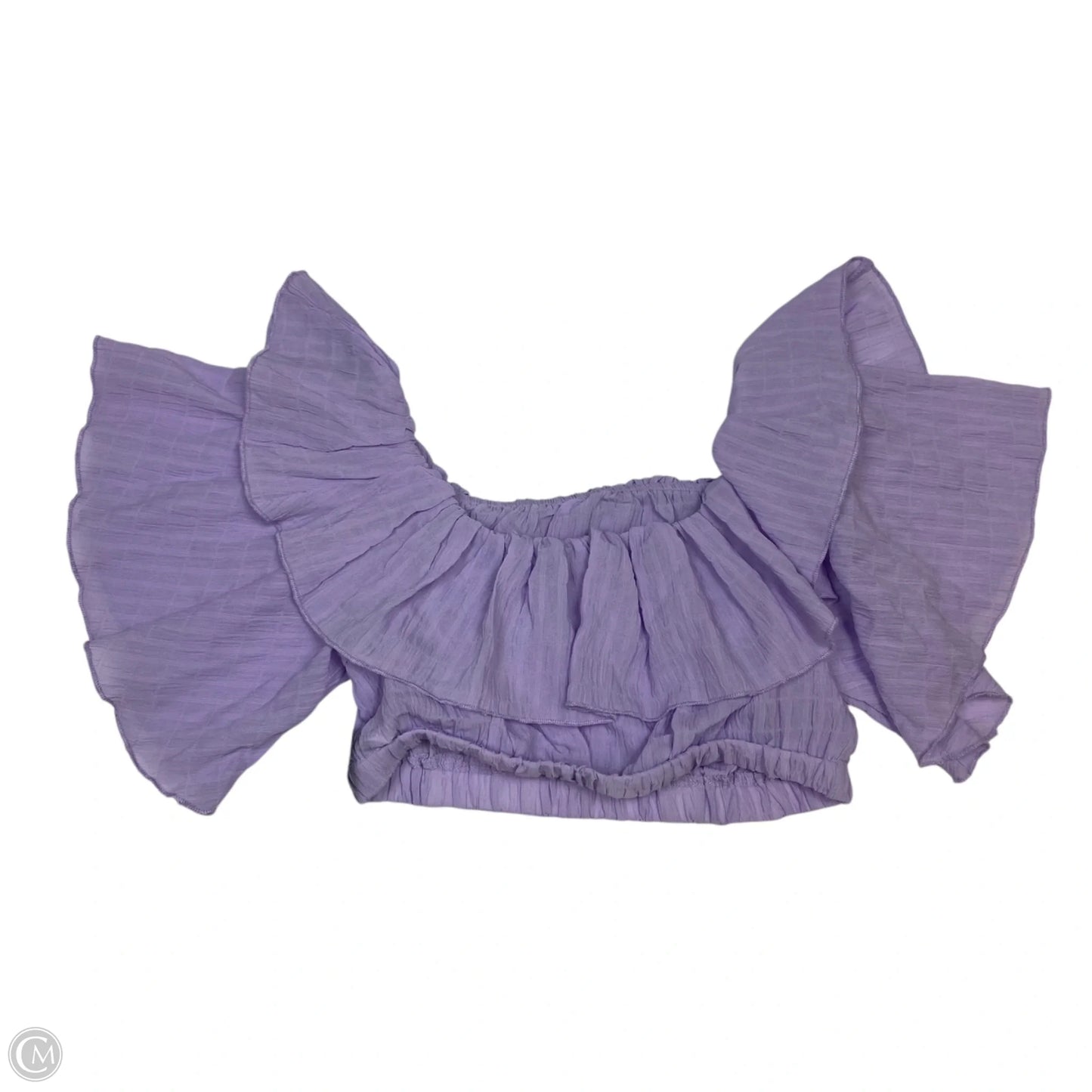 Top Short Sleeve By Shein In Purple, Size: Xs