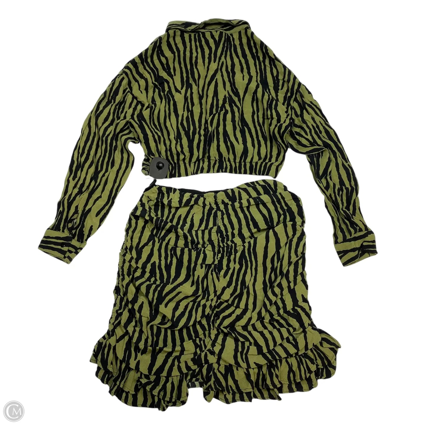 Skirt Set 2pc By Zara In Green, Size: S