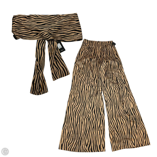 Pants Set 2pc By Fashion Nova In Black & Brown, Size: S