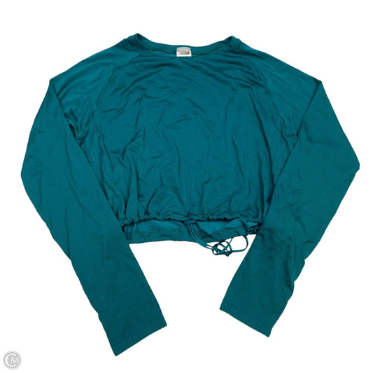 Athletic Top Long Sleeve Crewneck By Gym Shark In Green, Size: L