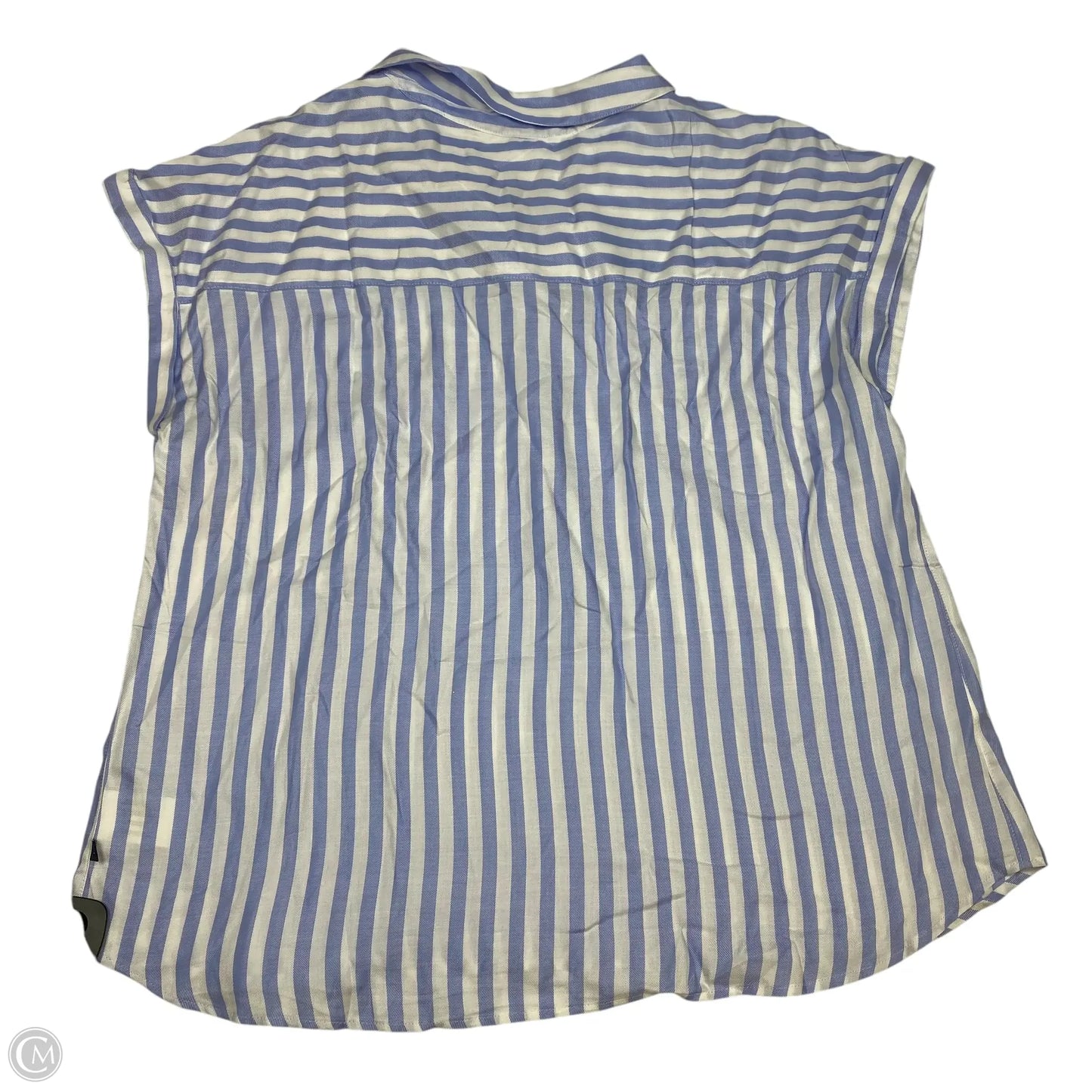 Top Short Sleeve By Gap In Blue & White, Size: Xl