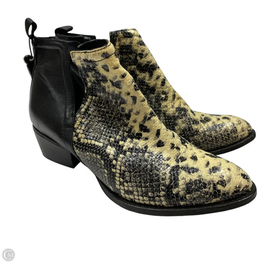 Boots Ankle Heels By Diba In Snakeskin Print, Size: 9.5