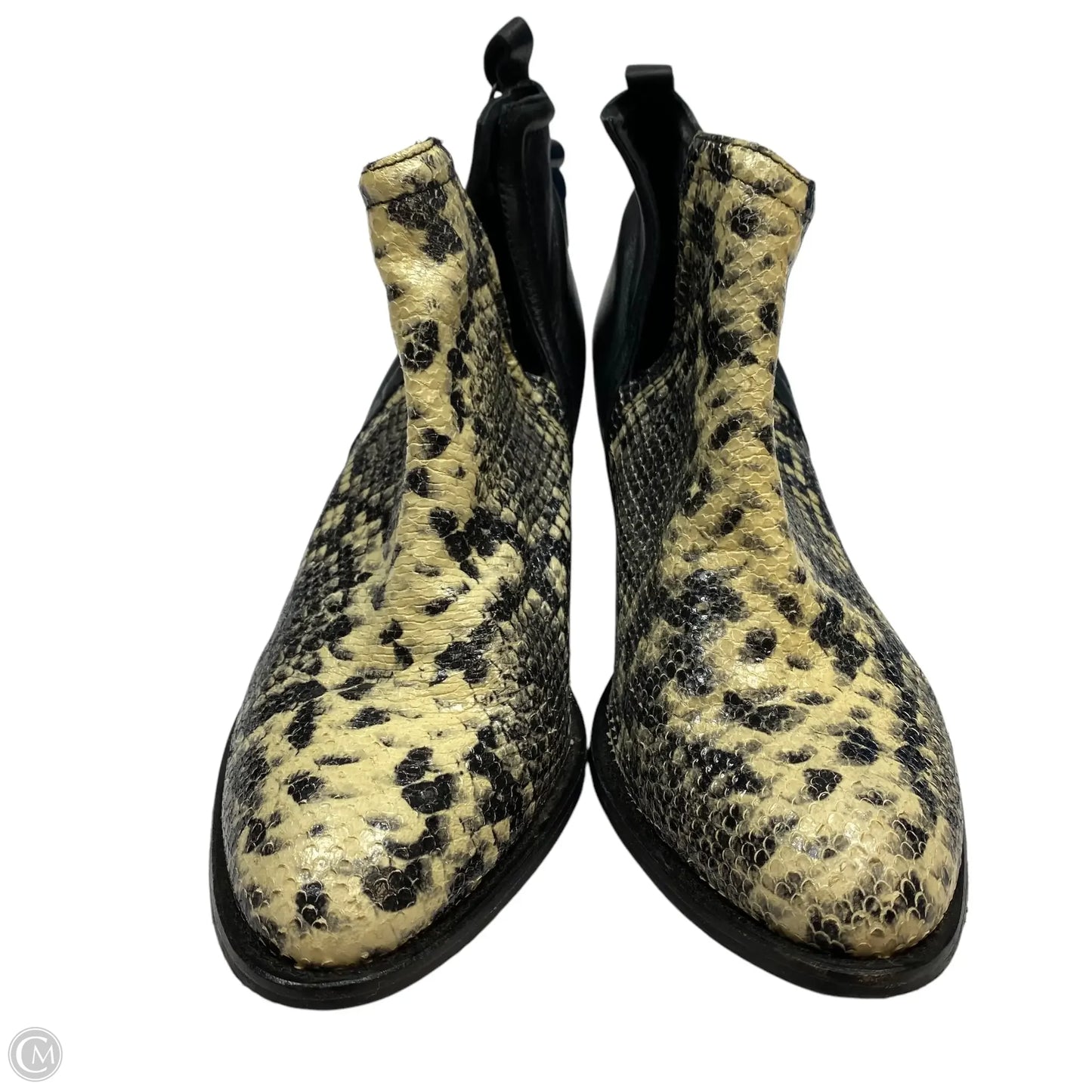 Boots Ankle Heels By Diba In Snakeskin Print, Size: 9.5