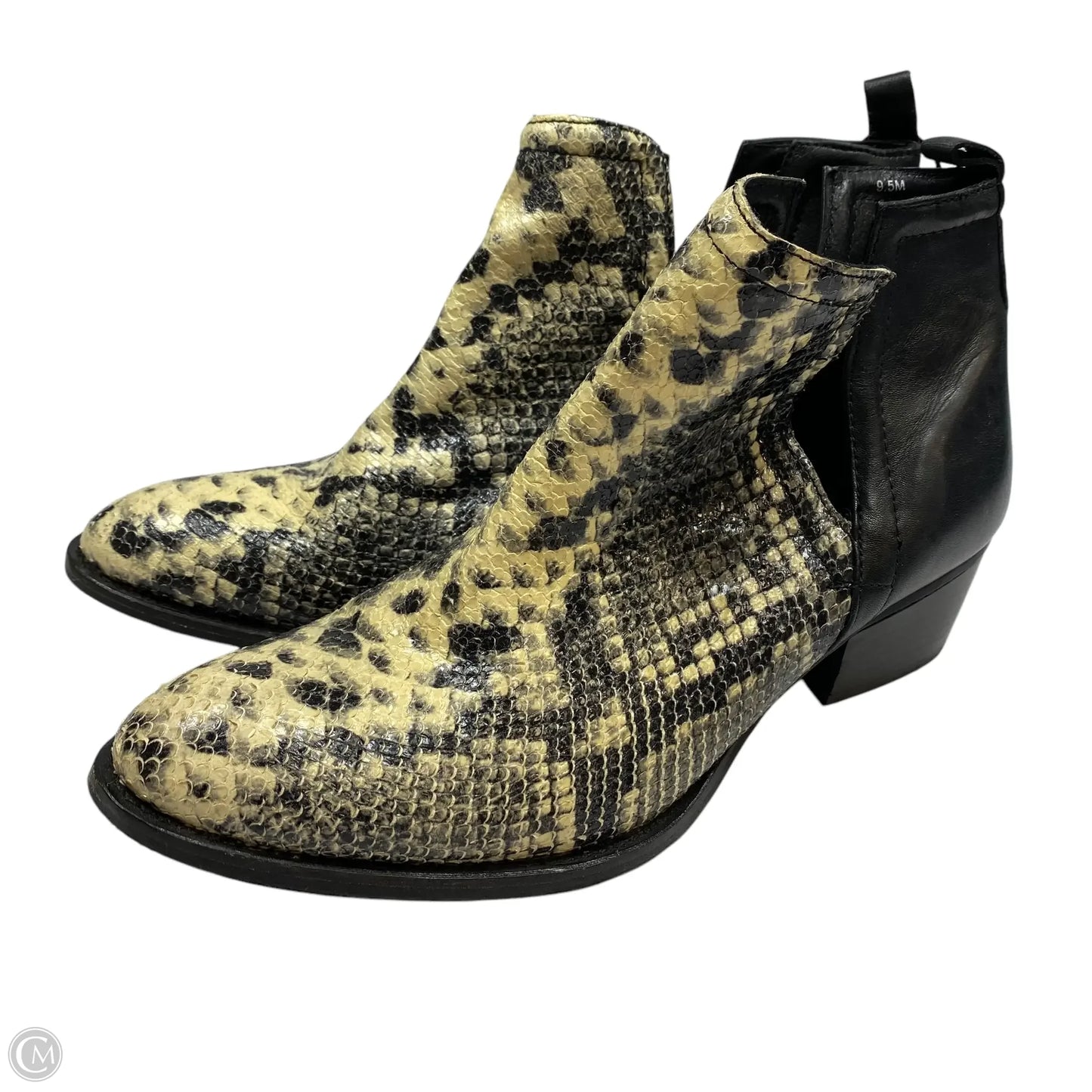 Boots Ankle Heels By Diba In Snakeskin Print, Size: 9.5