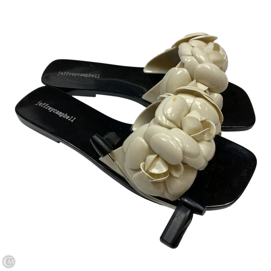 Sandals Designer By Jeffery Campbell In Black & Cream, Size: 10