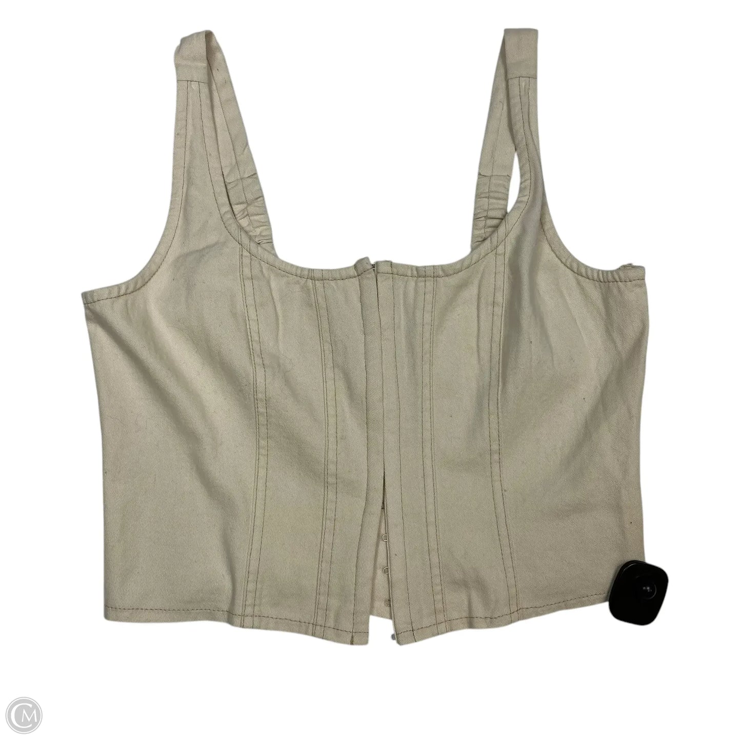 Top Sleeveless By Lone Star In Cream, Size: L