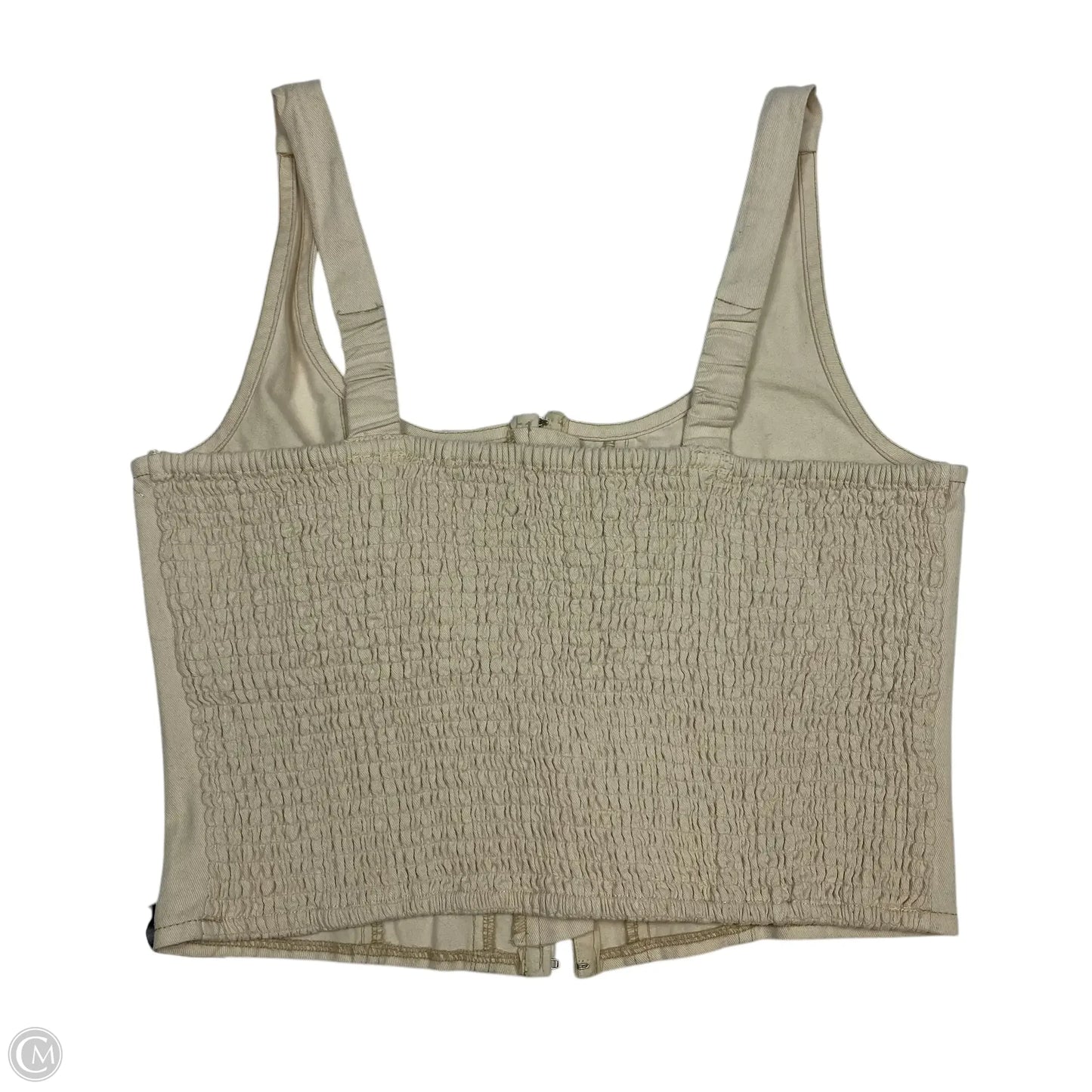 Top Sleeveless By Lone Star In Cream, Size: L