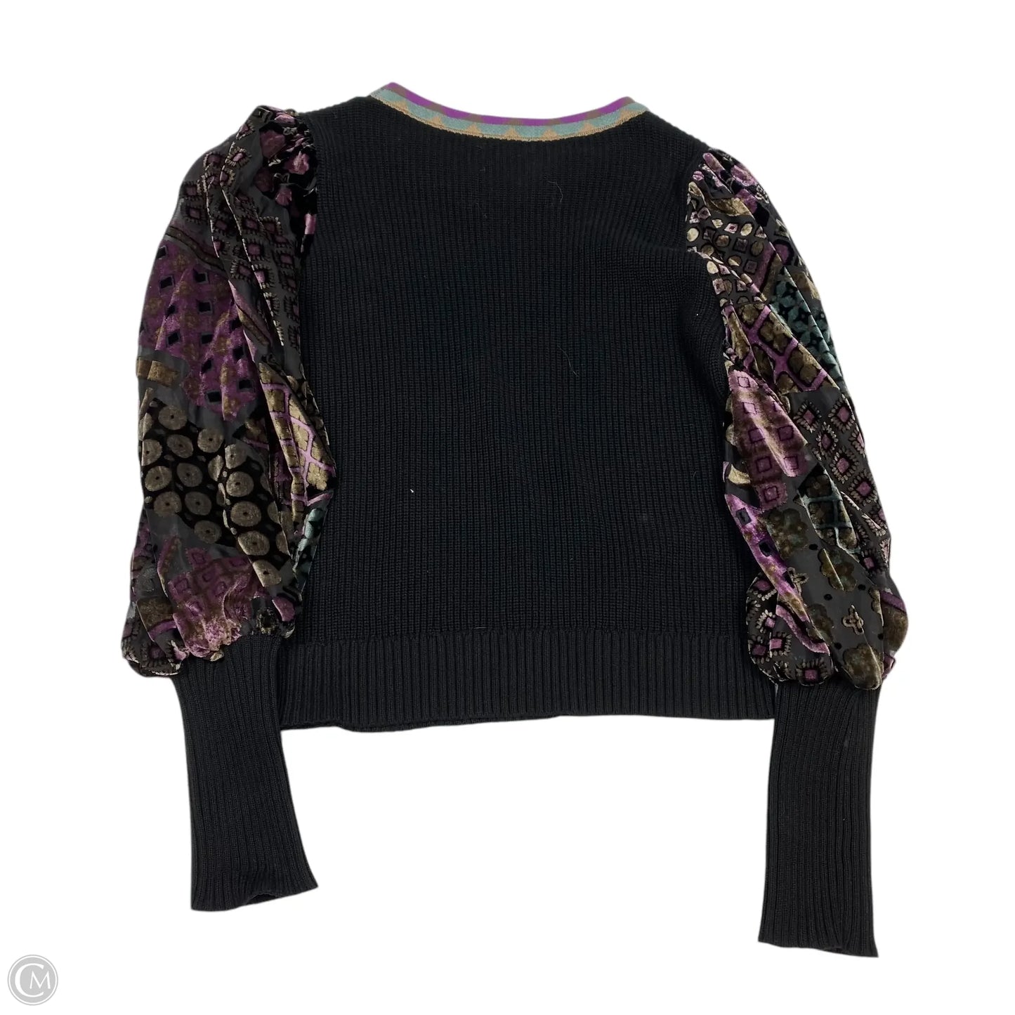 Top Long Sleeve By Fate In Black & Purple, Size: L