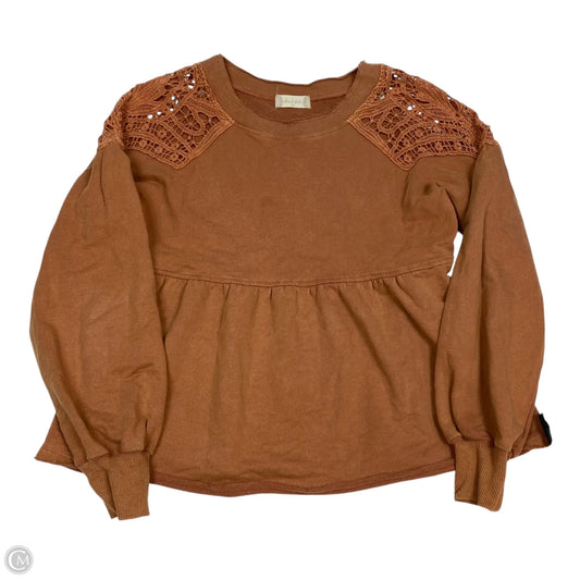 Top Long Sleeve By Altard State In Brown, Size: Xs