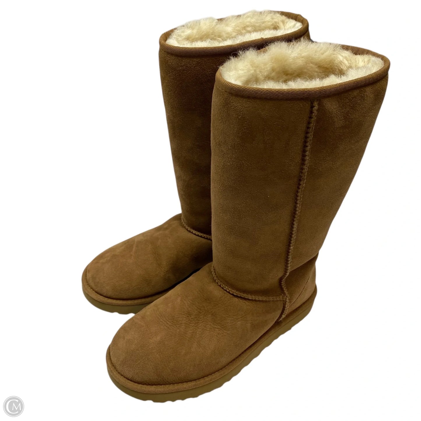 Boots Designer By Ugg In Brown, Size: 9