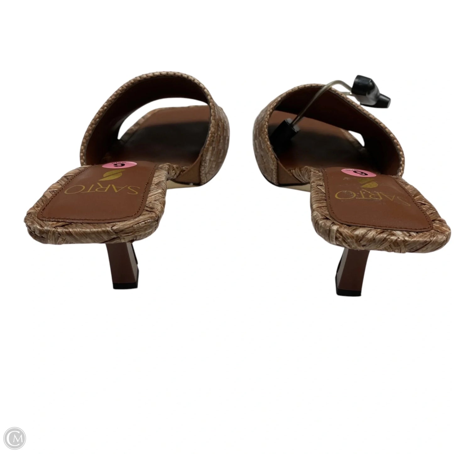 Sandals Heels Kitten By Sarto In Brown, Size: 9