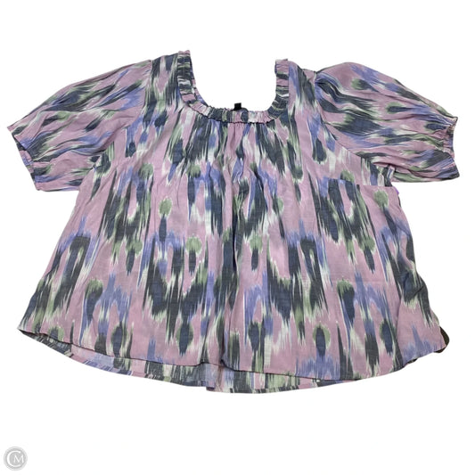 Top Short Sleeve By Zac And Rachel In Purple, Size: 2x