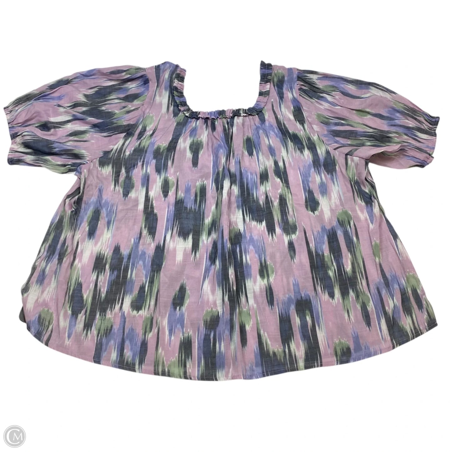 Top Short Sleeve By Zac And Rachel In Purple, Size: 2x