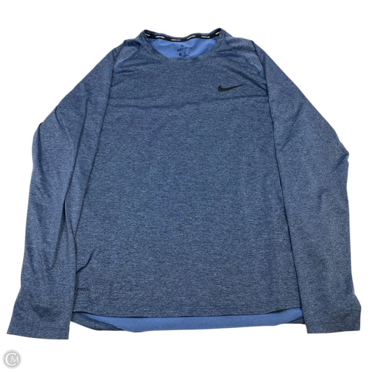 Athletic Top Long Sleeve Crewneck By Nike Apparel In Blue, Size: Xl