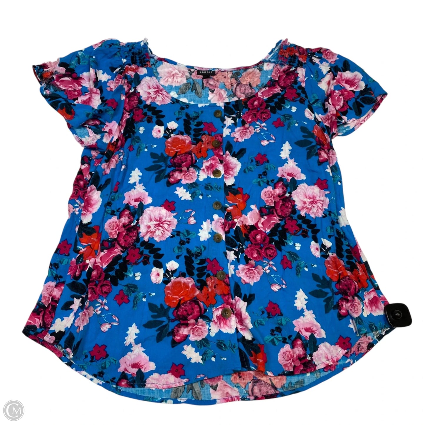 Top Short Sleeve By Torrid In Blue, Size: 1x