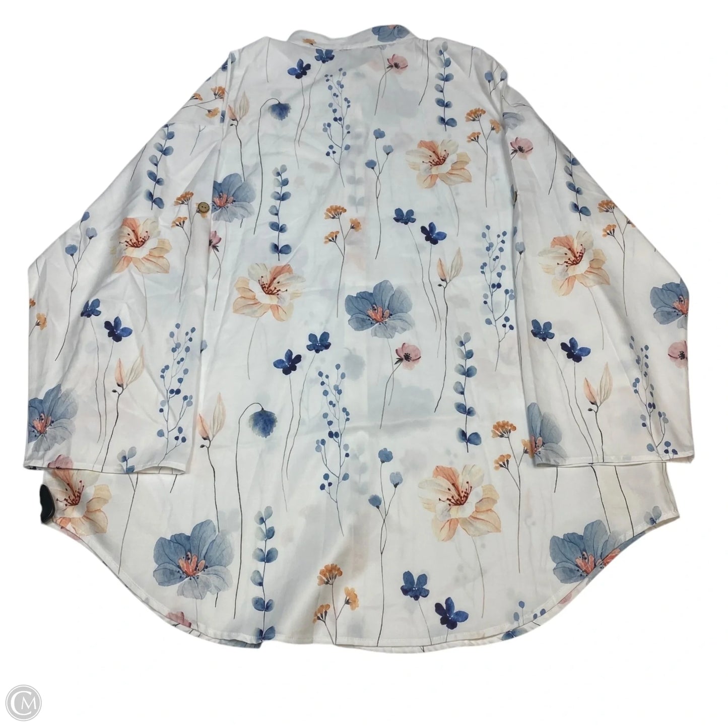 Tunic Long Sleeve By Clothes Mentor In White, Size: 4x