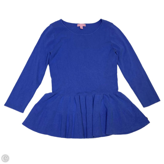 Top Long Sleeve Designer By Lilly Pulitzer In Blue, Size: M