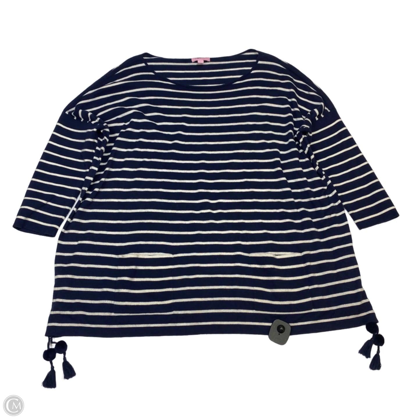 Top Long Sleeve Designer By Lilly Pulitzer In Blue, Size: L