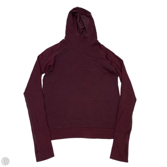 Athletic Top Long Sleeve Hoodie By Lululemon In Red, Size: M