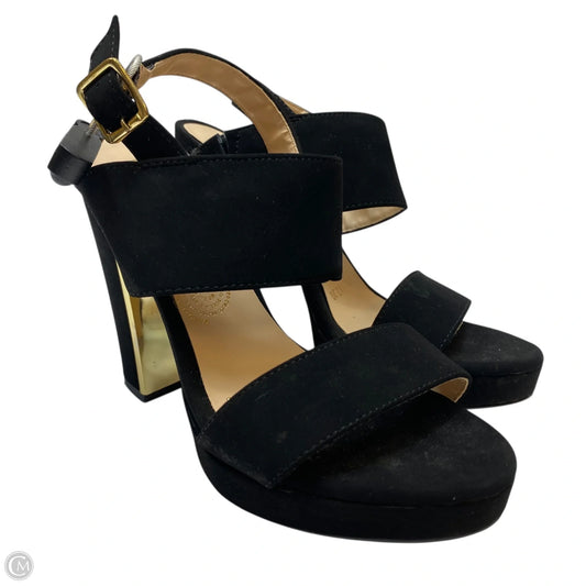 Sandals Heels Block By Miracle In Black, Size: 5