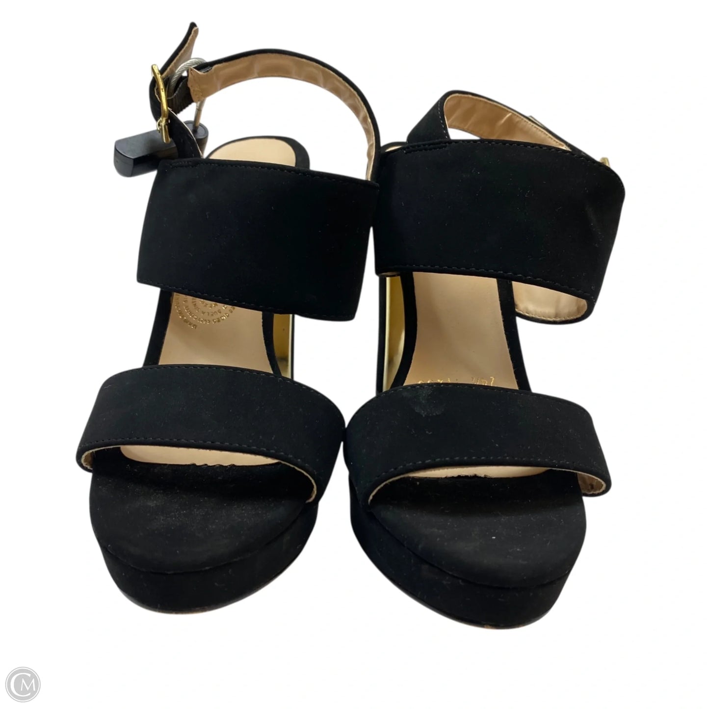 Sandals Heels Block By Miracle In Black, Size: 5