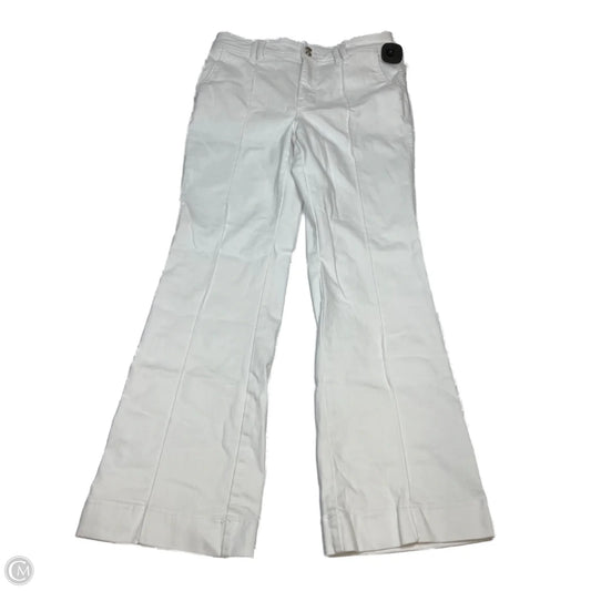 Jeans Flared By Talbots In White Denim, Size: 8
